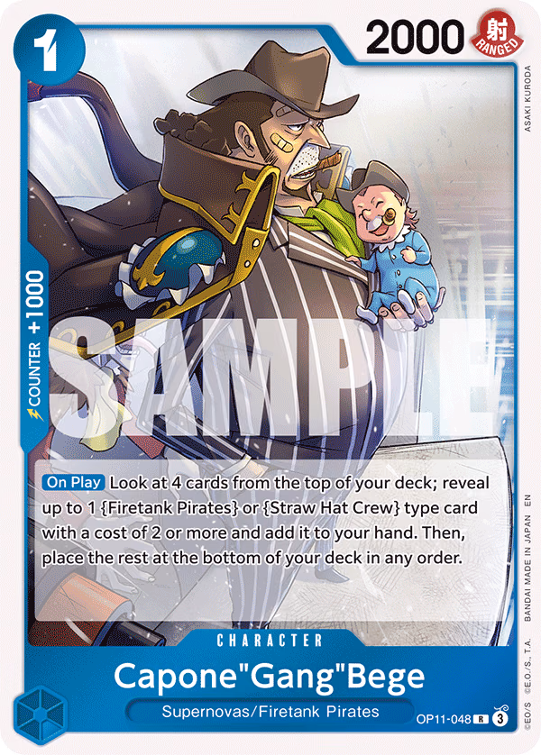 Capone"Gang"Bege One Piece card (OP11-048, A Fist of Divine Speed)