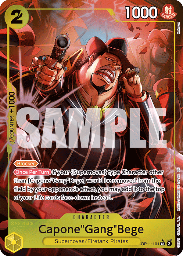 Capone"Gang"Bege (Alternate Art) One Piece card (OP11-101, A Fist of Divine Speed)