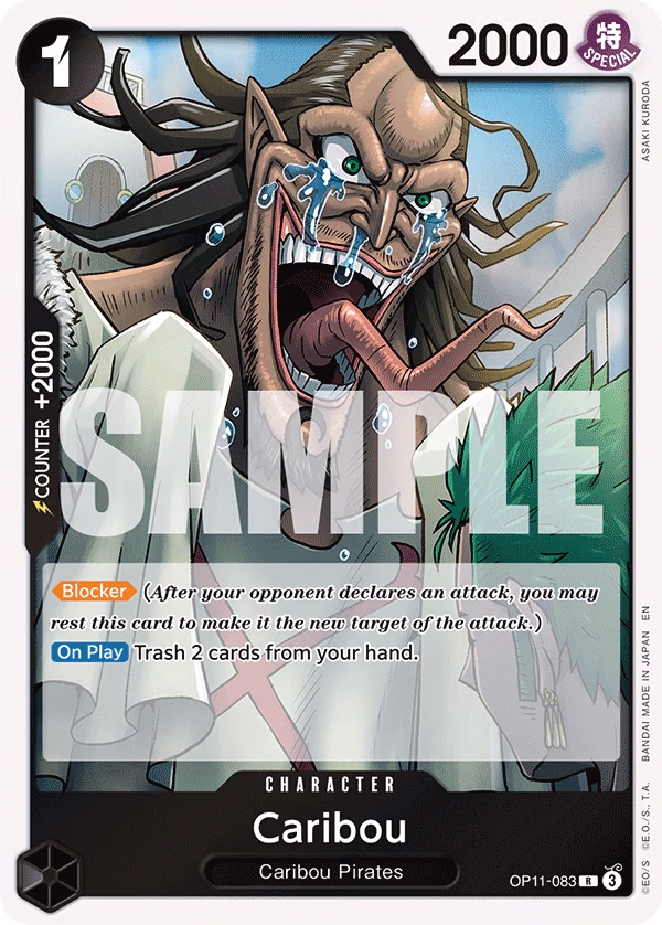 Caribou One Piece card (OP11-083, A Fist of Divine Speed)
