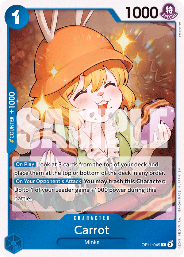 Carrot One Piece card (OP11-049, A Fist of Divine Speed)