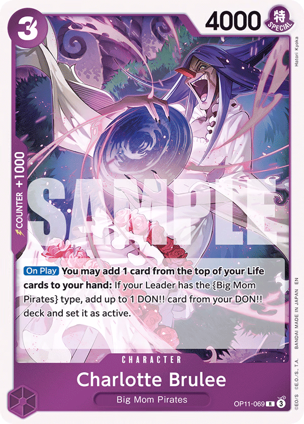 Charlotte Brulee One Piece card (OP11-069, A Fist of Divine Speed)