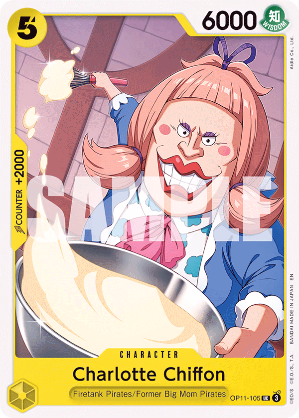 Charlotte Chiffon One Piece card (OP11-105, A Fist of Divine Speed)