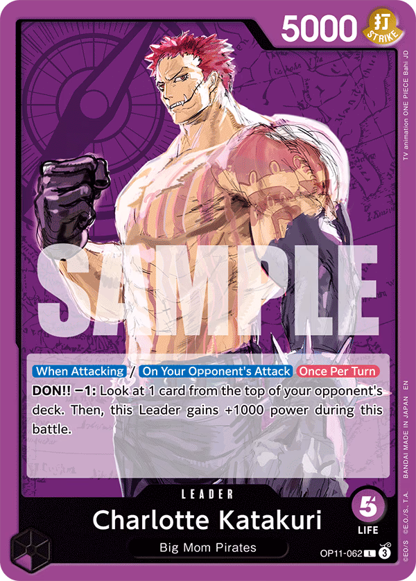 Charlotte Katakuri One Piece card (OP11-062, A Fist of Divine Speed)