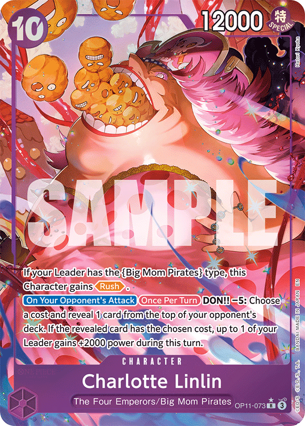 Charlotte Linlin (Alternate Art) One Piece card (OP11-073, A Fist of Divine Speed)