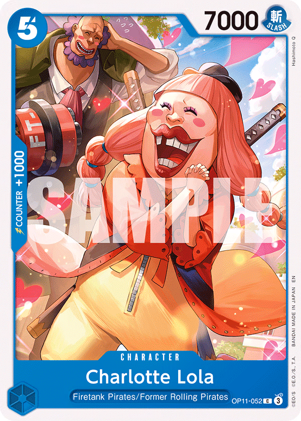 Charlotte Lola One Piece card (OP11-052, A Fist of Divine Speed)