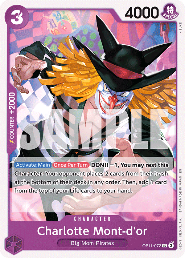 Charlotte Mont-d'or One Piece card (OP11-072, A Fist of Divine Speed)