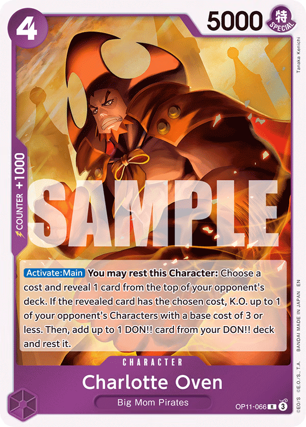 Charlotte Oven One Piece card (OP11-066, A Fist of Divine Speed)