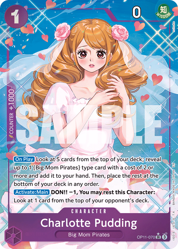 Charlotte Pudding (Alternate Art) One Piece card (OP11-070, A Fist of Divine Speed)