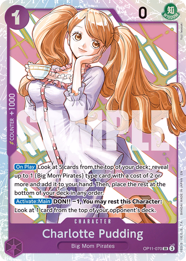 Charlotte Pudding One Piece card (OP11-070, A Fist of Divine Speed)
