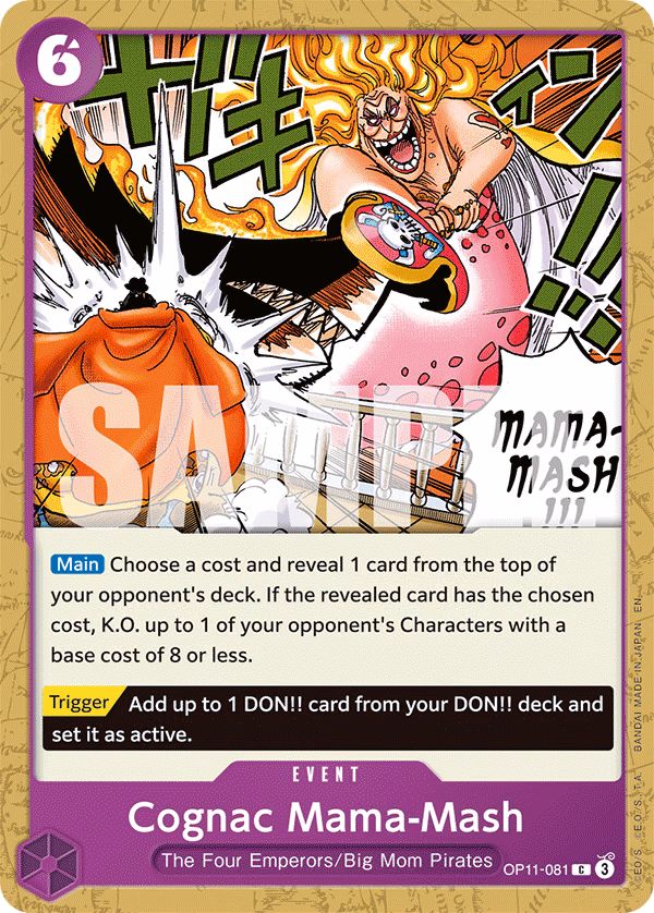 Cognac Mama-Mash One Piece card (OP11-081, A Fist of Divine Speed)