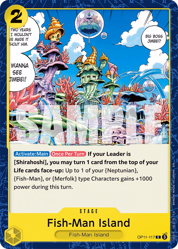 Fish-Man Island One Piece card (OP11-117, A Fist of Divine Speed)