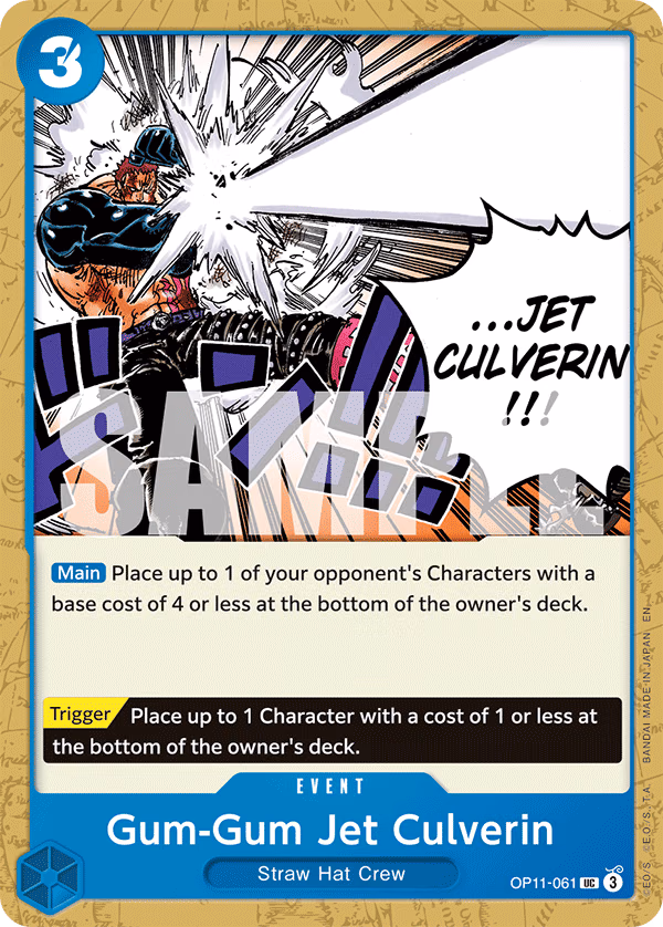 Gum-Gum Jet Culverin One Piece card (OP11-061, A Fist of Divine Speed)