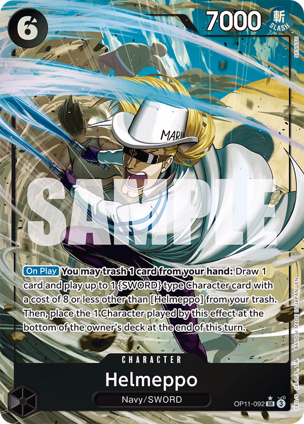 Helmeppo (Alternate Art) One Piece card (OP11-092, A Fist of Divine Speed)