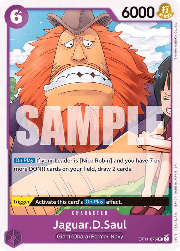 Jaguar.D.Saul One Piece card (OP11-075, A Fist of Divine Speed)