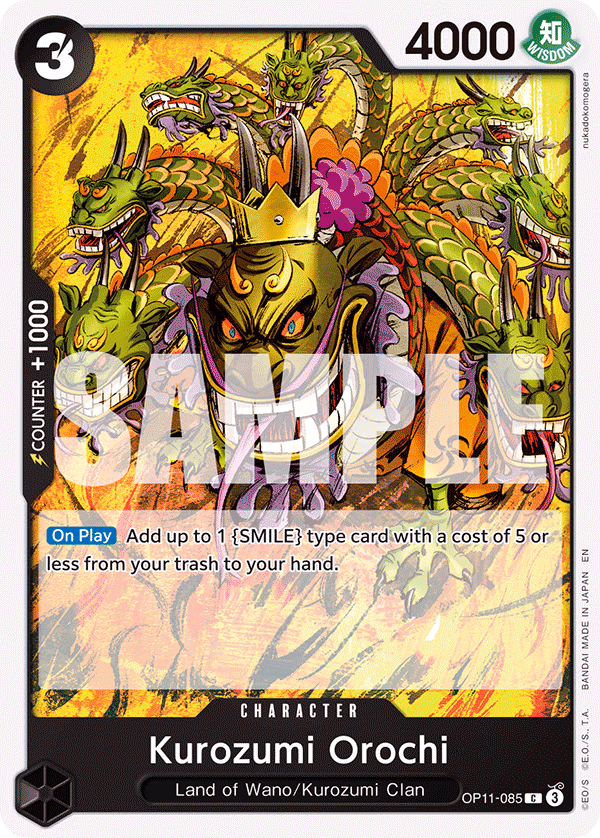Kurozumi Orochi One Piece card (OP11-085, A Fist of Divine Speed)