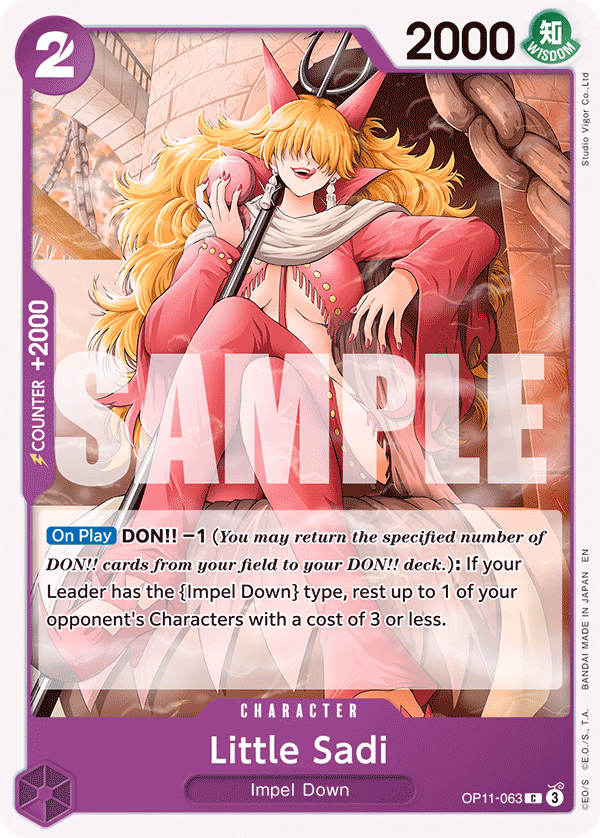 Little Sadi One Piece card (OP11-063, A Fist of Divine Speed)