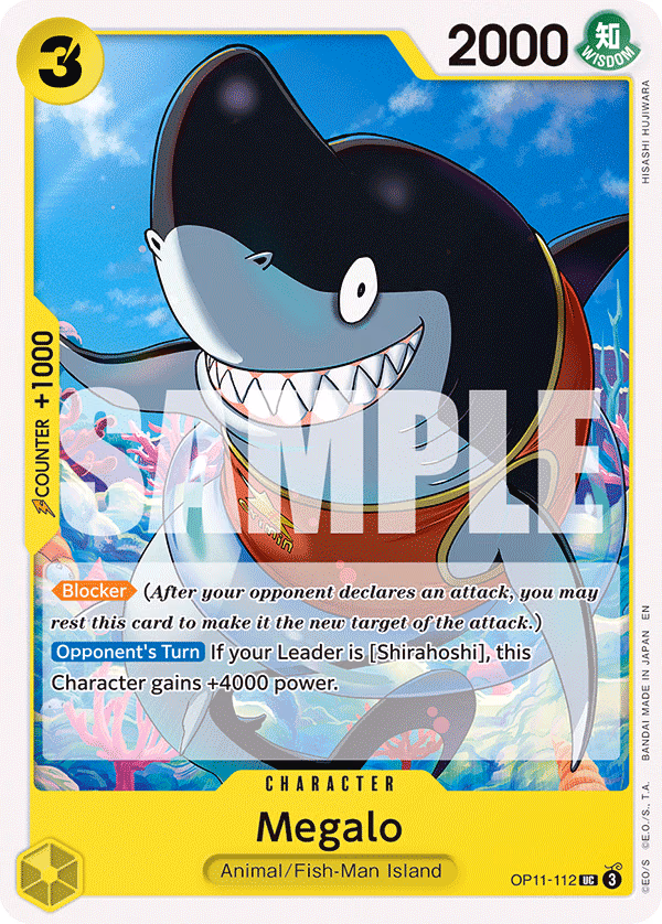 Megalo One Piece card (OP11-112, A Fist of Divine Speed)