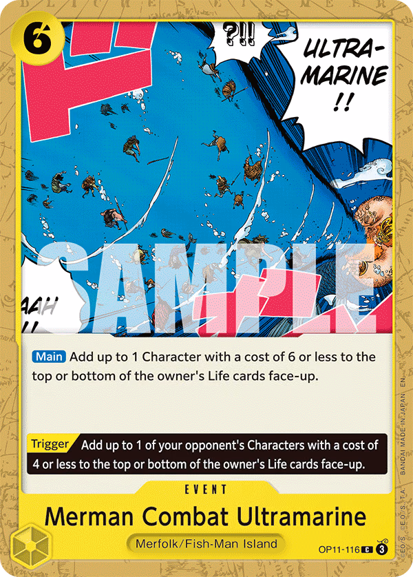 Merman Combat Ultramarine One Piece card (OP11-116, A Fist of Divine Speed)