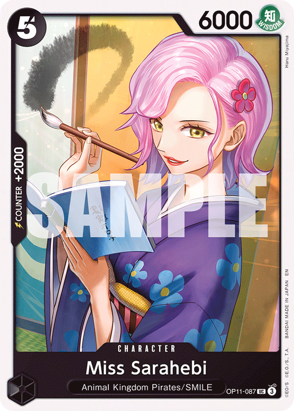 Miss Sarahebi One Piece card (OP11-087, A Fist of Divine Speed)