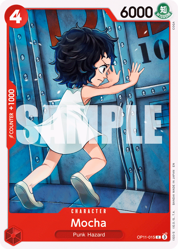 Mocha One Piece card (OP11-015, A Fist of Divine Speed)