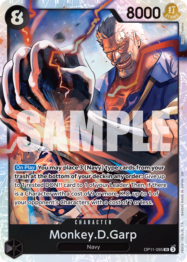 Monkey.D.Garp One Piece card (OP11-095, A Fist of Divine Speed)