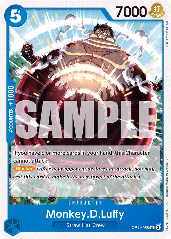 Monkey.D.Luffy One Piece card (OP11-058, A Fist of Divine Speed)