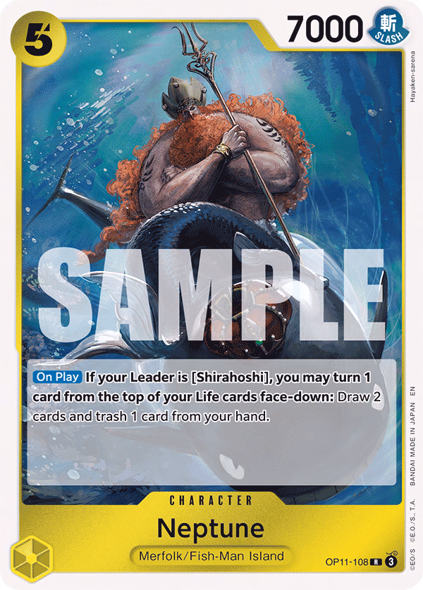 Neptune One Piece card (OP11-108, A Fist of Divine Speed)
