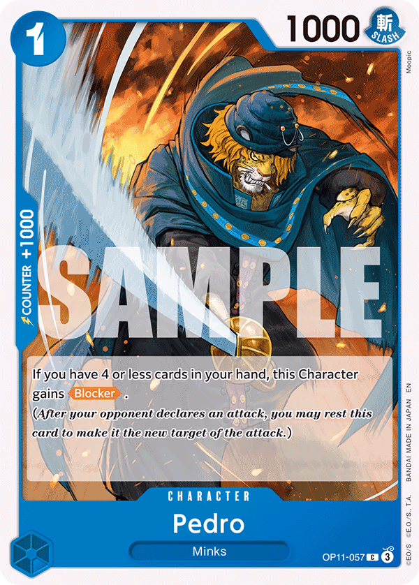 Pedro One Piece card (OP11-057, A Fist of Divine Speed)
