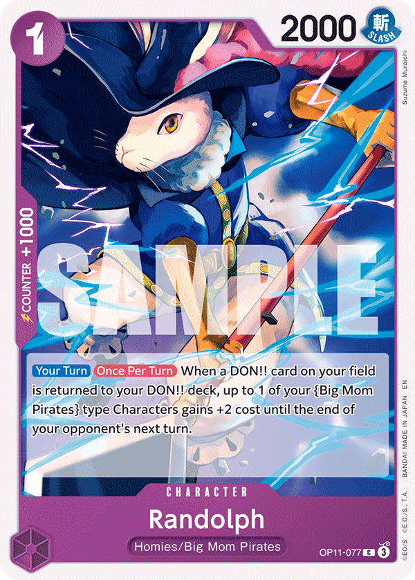 Randolph One Piece card (OP11-077, A Fist of Divine Speed)