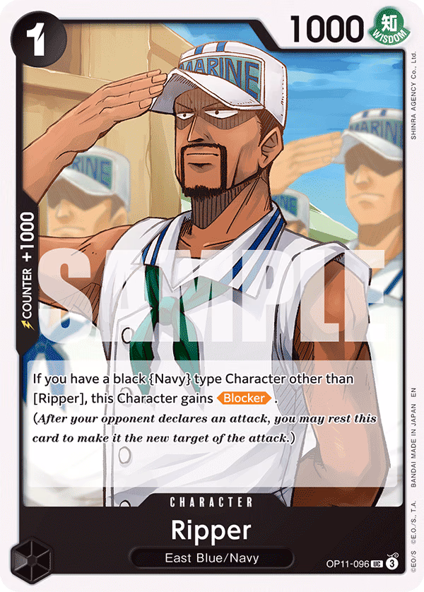 Ripper One Piece card (OP11-096, A Fist of Divine Speed)