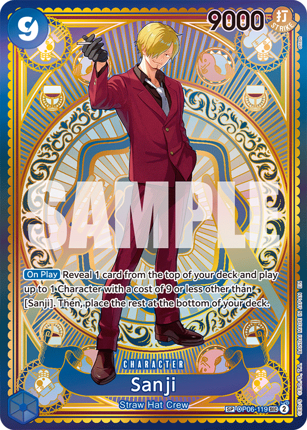 Sanji (SP Card) One Piece card (OP06-119, A Fist of Divine Speed)