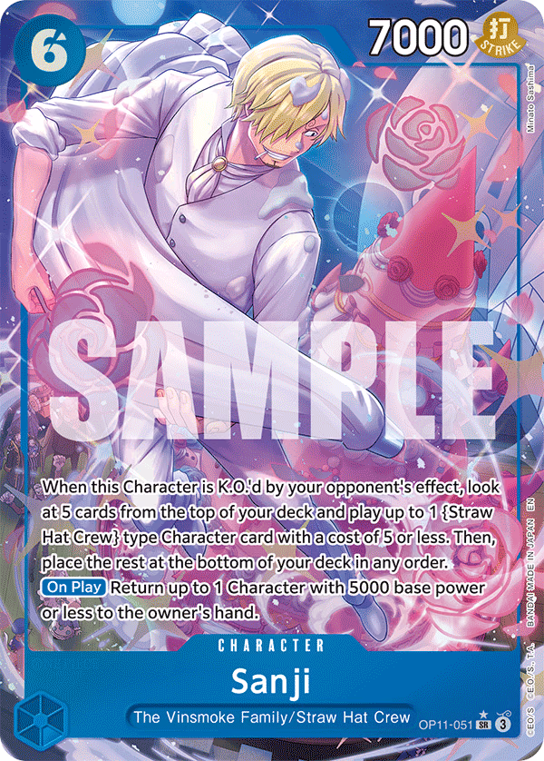 Sanji (Alternate Art) One Piece card (OP11-051, A Fist of Divine Speed)