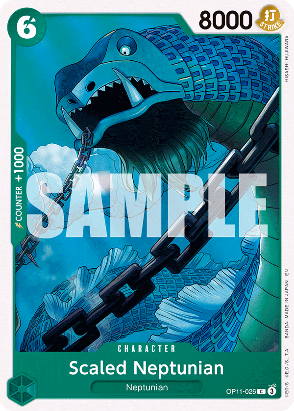 Scaled Neptunian One Piece card (OP11-026, A Fist of Divine Speed)