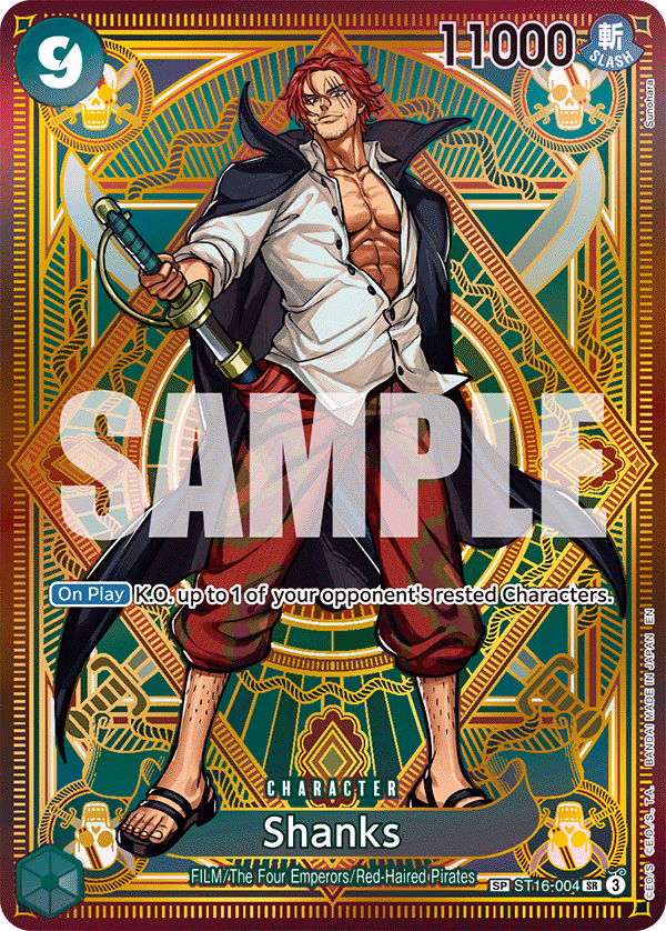Shanks (SP Card) One Piece card (ST16-004, A Fist of Divine Speed)