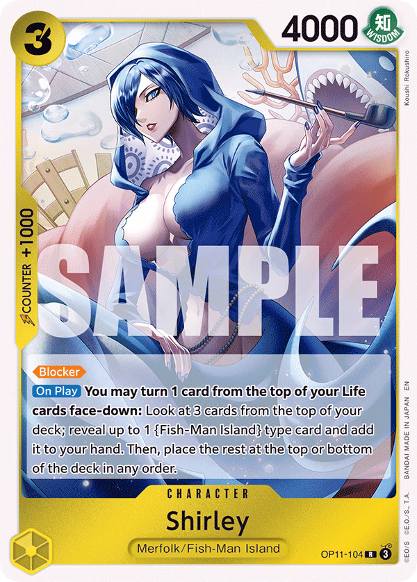Shirley One Piece card (OP11-104, A Fist of Divine Speed)