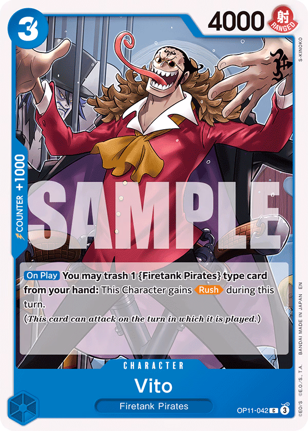 Vito One Piece card (OP11-042, A Fist of Divine Speed)