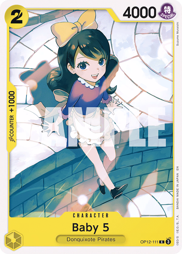 Baby 5 One Piece card (OP12-111, Legacy of the Master)