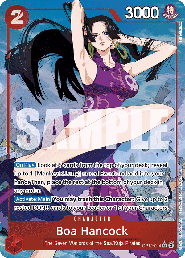 Boa Hancock (Alternate Art) One Piece card (OP12-014, Legacy of the Master)