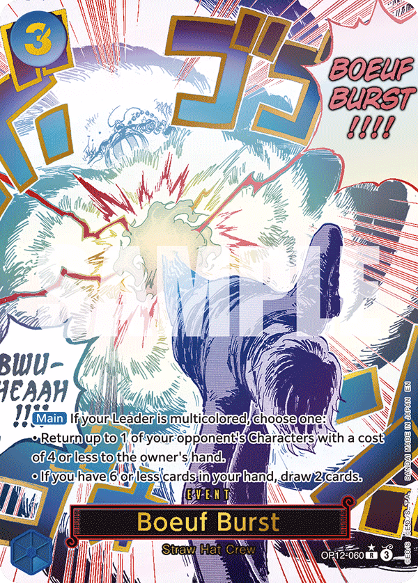 Boeuf Burst (Alternate Art) One Piece card (OP12-060, Legacy of the Master)