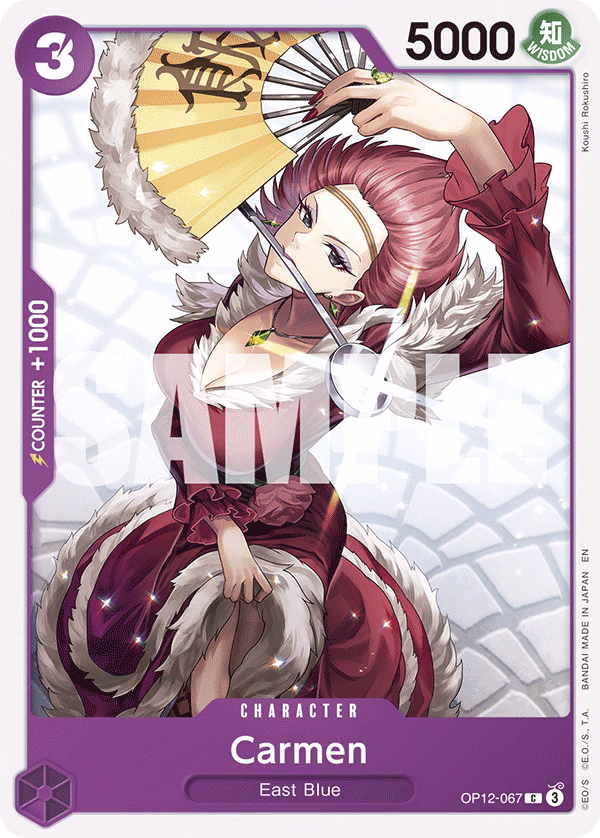 Carmen One Piece card (OP12-067, Legacy of the Master)