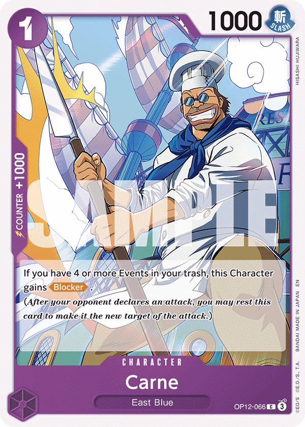 Carne One Piece card (OP12-066, Legacy of the Master)