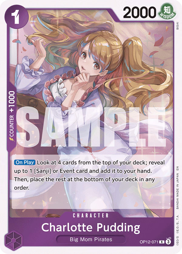 Charlotte Pudding One Piece card (OP12-071, Legacy of the Master)
