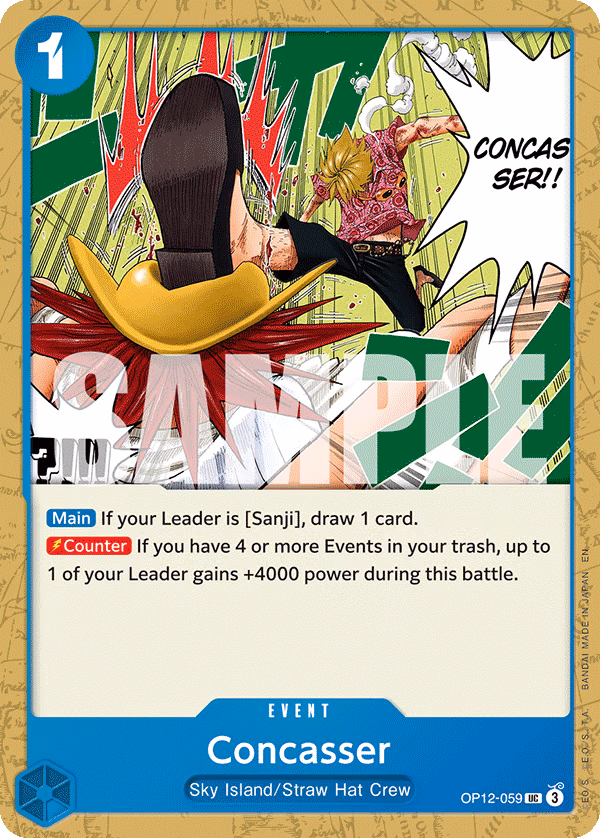 Concasser One Piece card (OP12-059, Legacy of the Master)