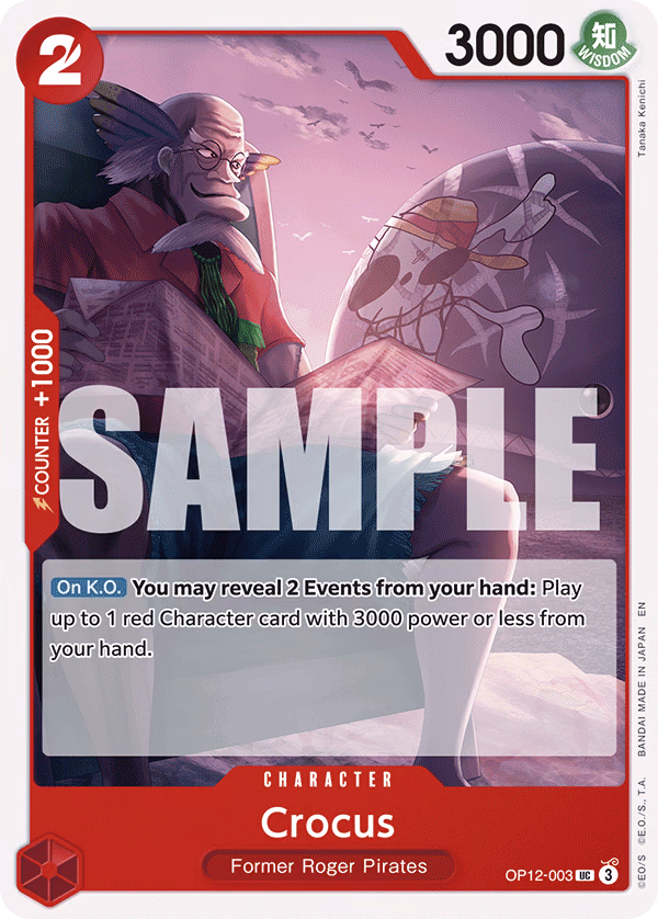 Crocus One Piece card (OP12-003, Legacy of the Master)