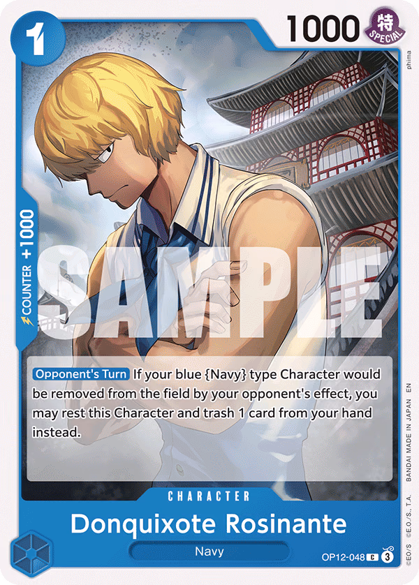 Donquixote Rosinante One Piece card (OP12-048, Legacy of the Master)