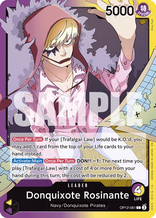 Donquixote Rosinante One Piece card (OP12-061, Legacy of the Master)