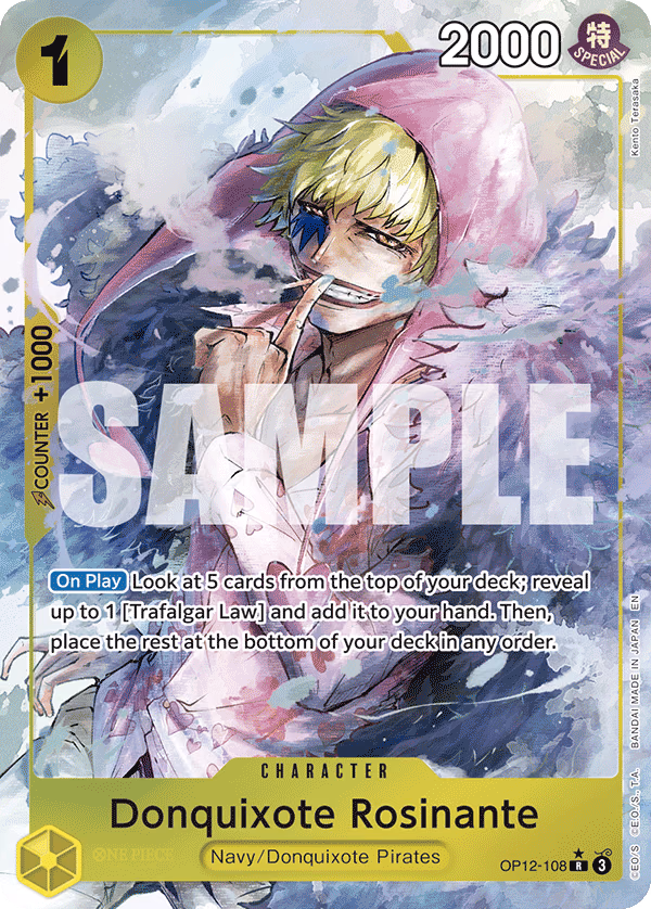 Donquixote Rosinante (Alternate Art) One Piece card (OP12-108, Legacy of the Master)
