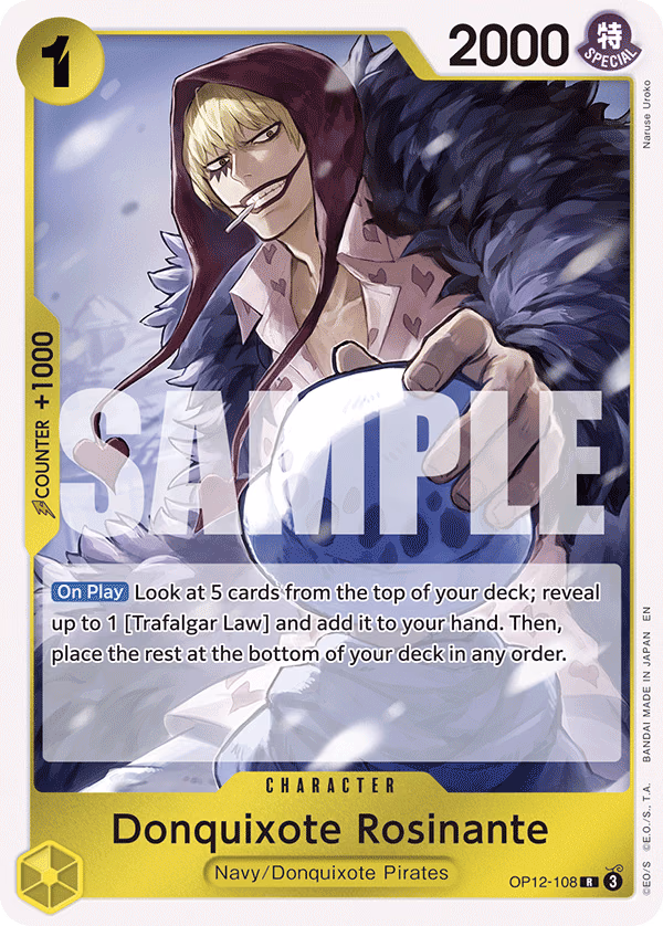 Donquixote Rosinante One Piece card (OP12-108, Legacy of the Master)