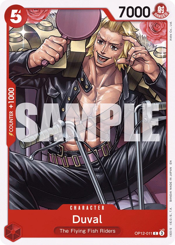 Duval One Piece card (OP12-011, Legacy of the Master)
