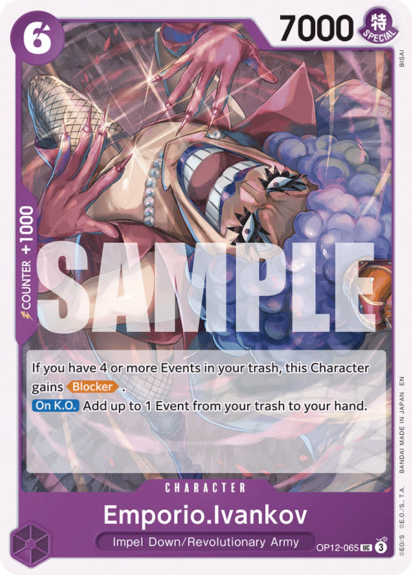 Emporio.Ivankov One Piece card (OP12-065, Legacy of the Master)
